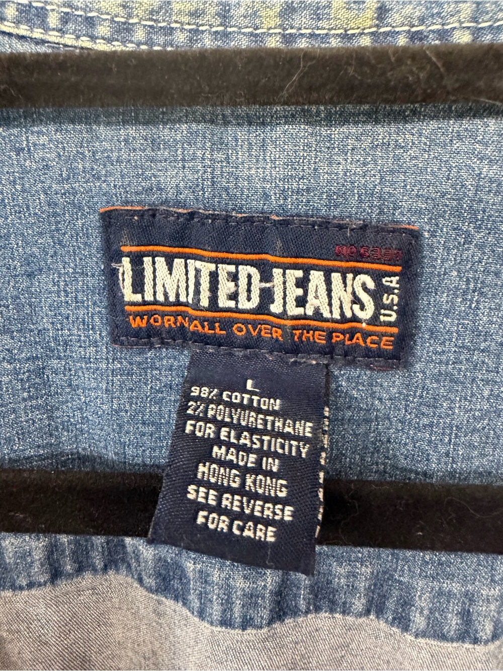 Vintage Limited Jeans Short Sleeve Denim Snap Front Shirt - Picture 3 of 3